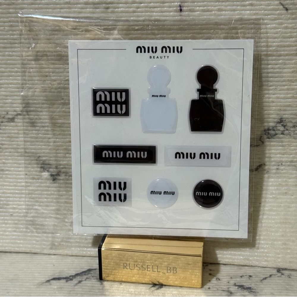 Miu Miu Beauty Puffy Logo Stickers - Picture 2 of 5